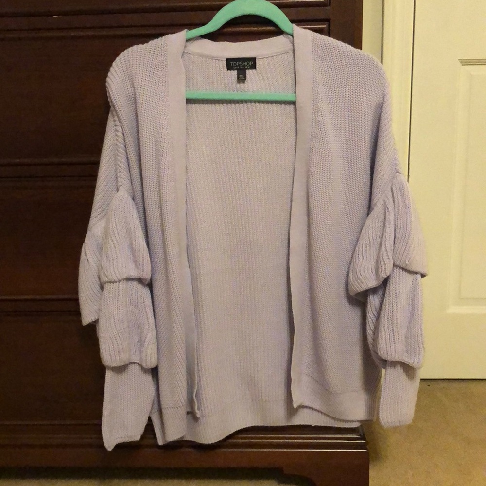Topshop cardigan puff sleeve US 6